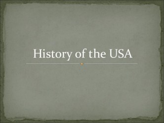 History of the USA