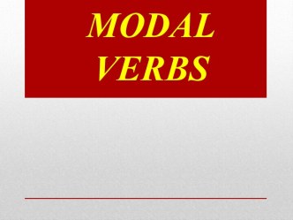 Modal Verbs