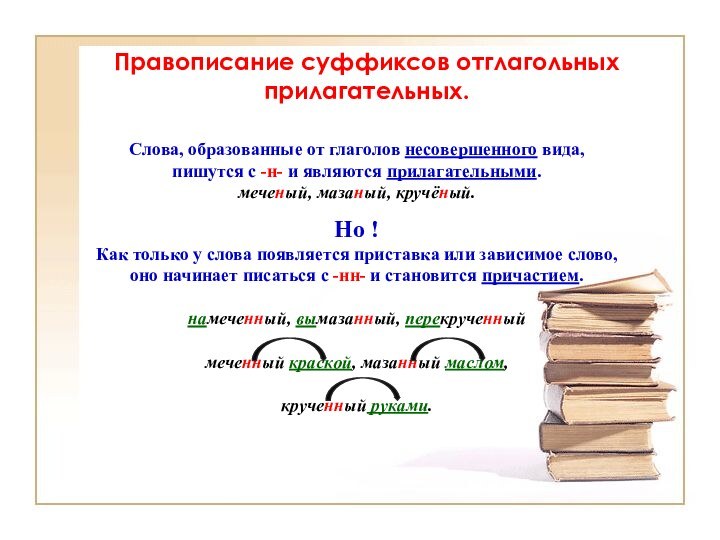 Отглагольные прилагательные и причастия задания