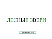 Лесные звери