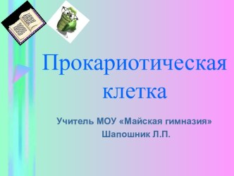 Прокариотическая клетка