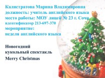 WE WISH YOU A MERRY CHRISTMAS