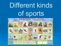 Different kinds of sports (Различные виды спорта)