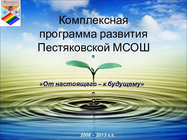 Комплексная  программа развития Пестяковской МСОШ«От настоящего – к будущему».2008 – 2013 г.г.