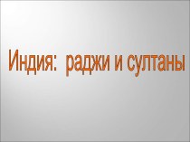 Индия: раджи и султаны