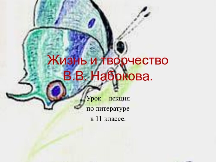 Жизнь и творчество  В.В. Набокова.   Урок – лекцияпо литературев 11 классе.