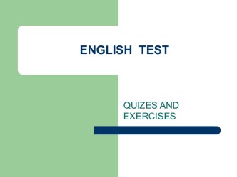 English test