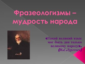 Урок-путешествие по русскому языку в 6-м классе. Тема: Фразеологизмы – мудрость народа