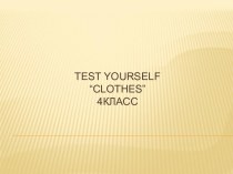 Test Yourself“CLOTHES”4класс