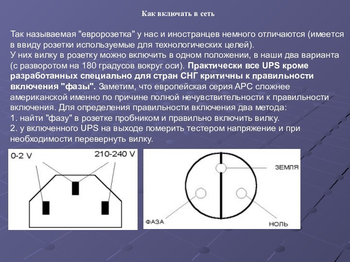 Как включать в сетьТак называемая 