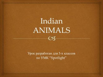 Indian animals