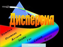 Презентация Дисперсия света