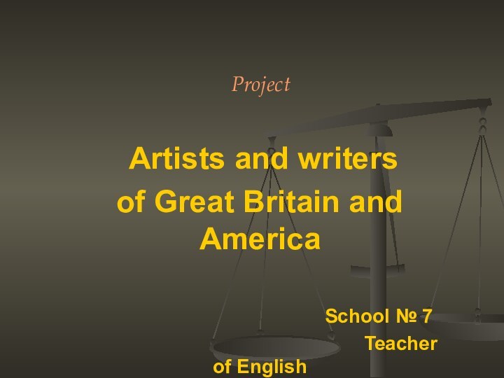 Project Artists and writers of Great Britain and America