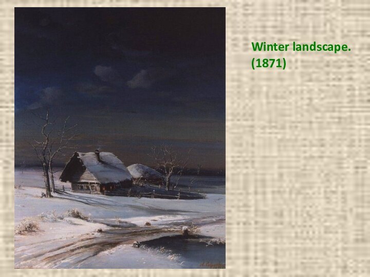 Winter landscape. (1871)