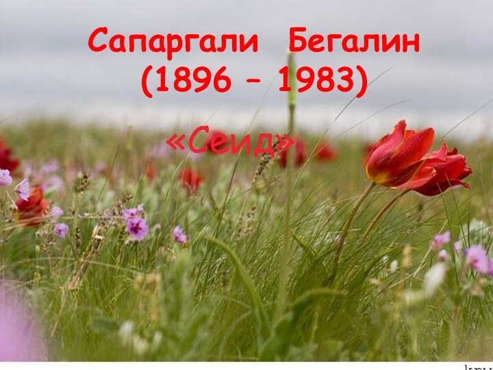 Сапаргали Бегалин  (1896 – 1983) Сапаргали Бегалин  (1896 – 1983) «Сеид»