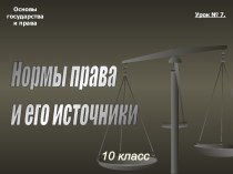 Тема 07. Источники и структура норм права