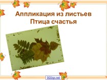 Аппликация из сухих листьев