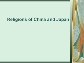 Religions in China and Japan