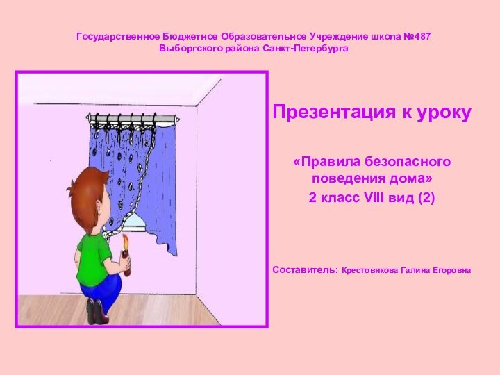 Государственное Бюджетное Образовательное Учреждение школа №487 Выборгского района Санкт-ПетербургаПрезентация к уроку «Правила