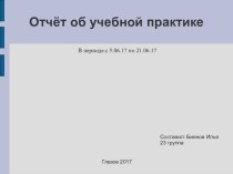 Отчёт Биянова Ильи