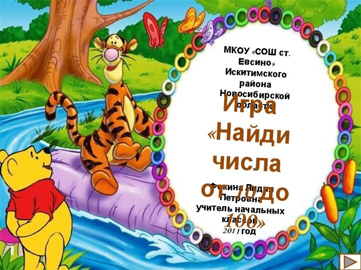 МКОУ «СОШ ст. Евсино»Искитимского районаНовосибирской областиФокина Лидия Петровнаучитель начальных классов2011 годИгра «Найди