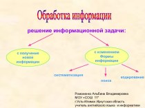 Обработка информации 5 класс