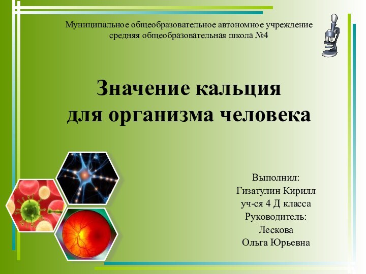 Муниципальное общеобразовательное автономное учреждение  средняя общеобразовательная школа №4