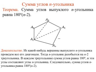 Сумма углов n-угольника