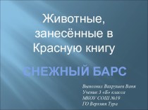 Животные, занесённые в Красную книгу Снежный Барс