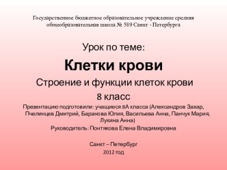 Клетки крови