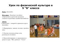 Баскетбол. Урок по физической культуре в 5 классе