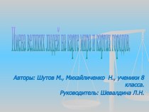 Имена великих людей на карте мира и картах городов