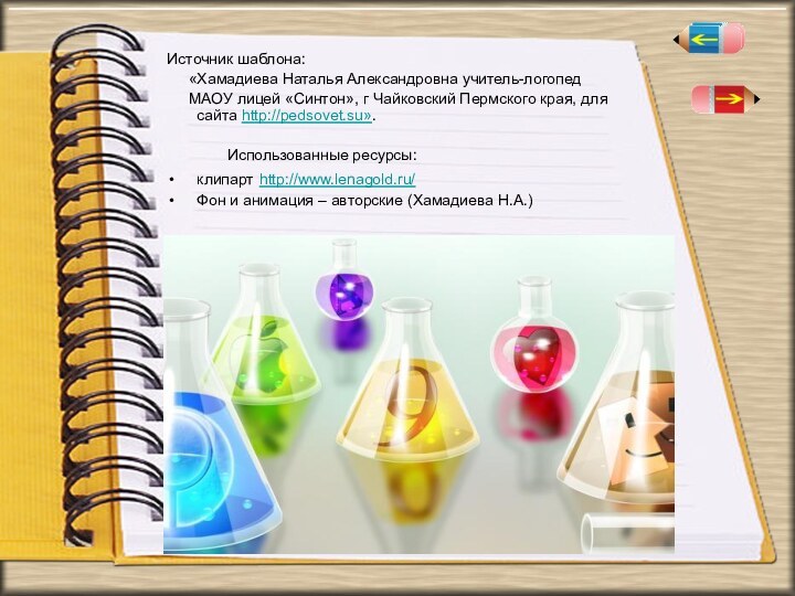 Источник шаблона:   «Хамадиева Наталья Александровна учитель-логопед   МАОУ лицей