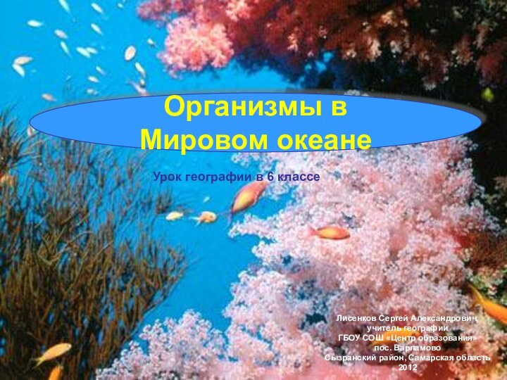 Урок географии в 6 классеЛисенков Сергей Александрович, учитель географииГБОУ СОШ «Центр образования»