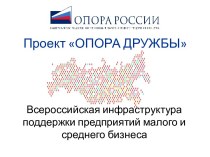 Проект ОПОРА ДРУЖБЫ