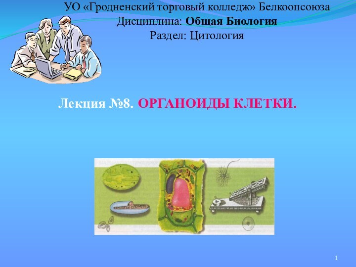 Лекция №8. ОРГАНОИДЫ КЛЕТКИ.УО «Гродненский торговый колледж» Белкоопсоюза Дисциплина: Общая Биология Раздел: Цитология