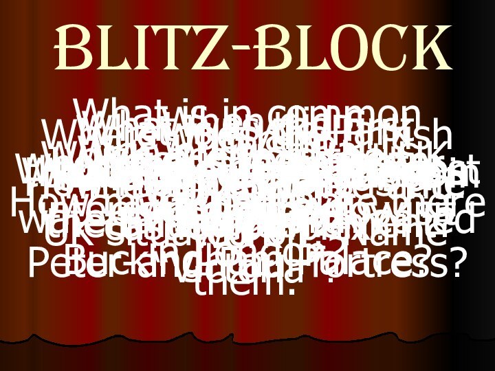 Blitz-blockWhen did the Great Fire of London happen? What is Hyde Park