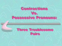 Contractions Vs. Possessive Pronouns