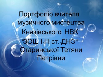 Портфоліо Старинської Тетяни