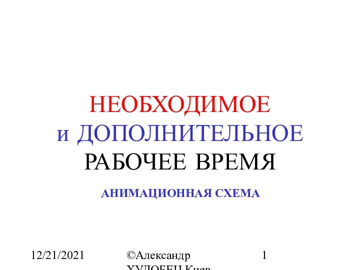 12/21/2021©Александр ХУДОБЕЦ Киев alanx@ukrpost.netНЕОБХОДИМОЕи ДОПОЛНИТЕЛЬНОЕРАБОЧЕЕ ВРЕМЯАНИМАЦИОННАЯ СХЕМА