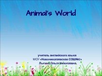 ANIMAL’S WORLD