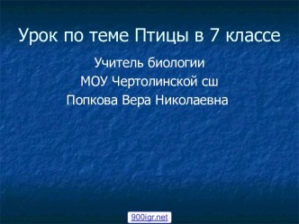 Урок Птицы