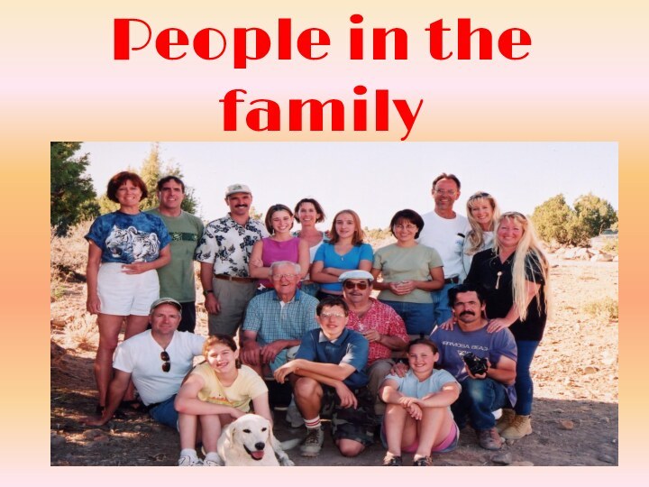 People in the family