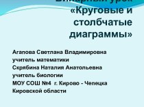 Бинарный урок Круговые и столбчатые диаграммы