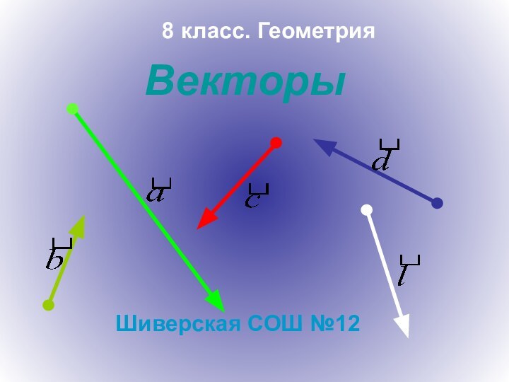 Векторы8 класс. ГеометрияШиверская СОШ №12