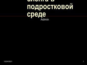 функционирование молодежного сленга в подростковой среде