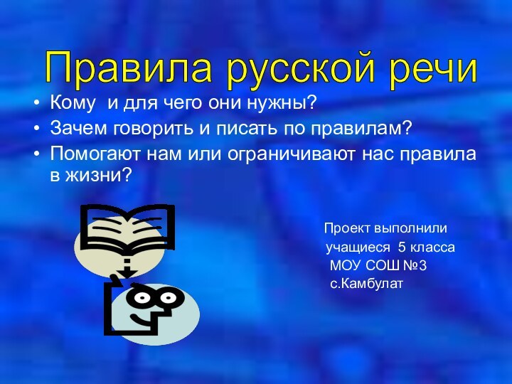 Кому и для чего они нужны?Зачем говорить и писать по правилам?Помогают нам