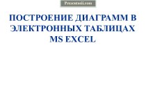 ПОСТРОЕНИЕ ДИАГРАММ В EXCEL