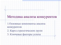 Методика анализа конкурентов