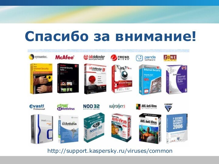 http://support.kaspersky.ru/viruses/commonСпасибо за внимание!